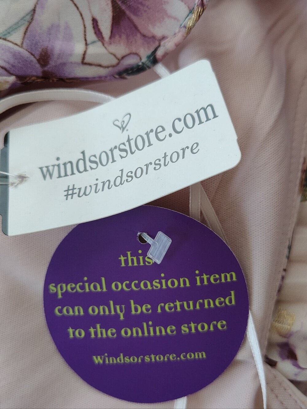 Crystal Doll Lavender Floral Pleated Maxi Dress Size 11. - Picture 11 of 13